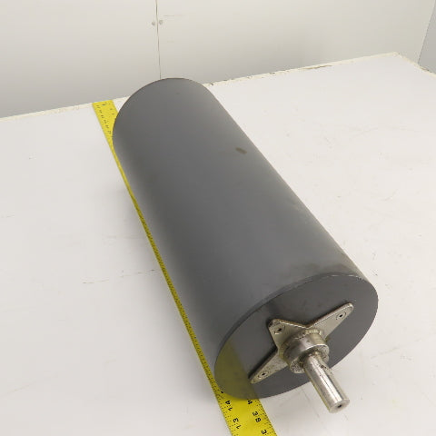 8.5" OD x 19-7/8" Face Gravity Conveyor Plastic Drum Roller 1" Shaft 24-3/8" OAL
