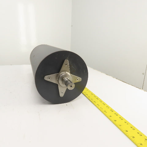 8.5" OD x 19-7/8" Face Gravity Conveyor Plastic Drum Roller 1" Shaft 24-3/8" OAL