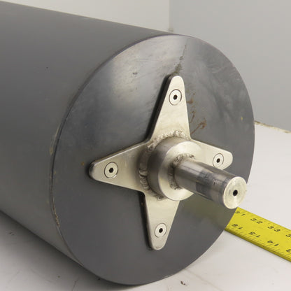 8.5" OD x 19-7/8" Face Gravity Conveyor Plastic Drum Roller 1" Shaft 24-3/8" OAL