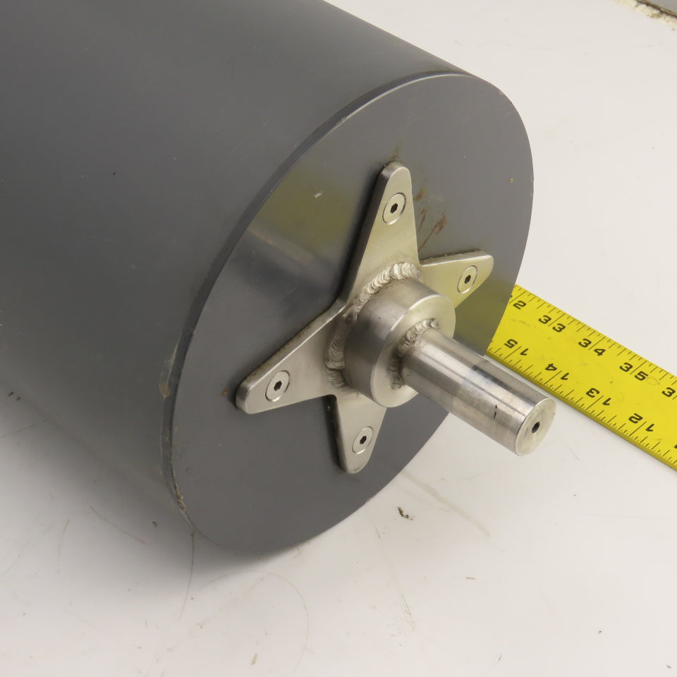 8.5" OD x 19-7/8" Face Gravity Conveyor Plastic Drum Roller 1" Shaft 24-3/8" OAL