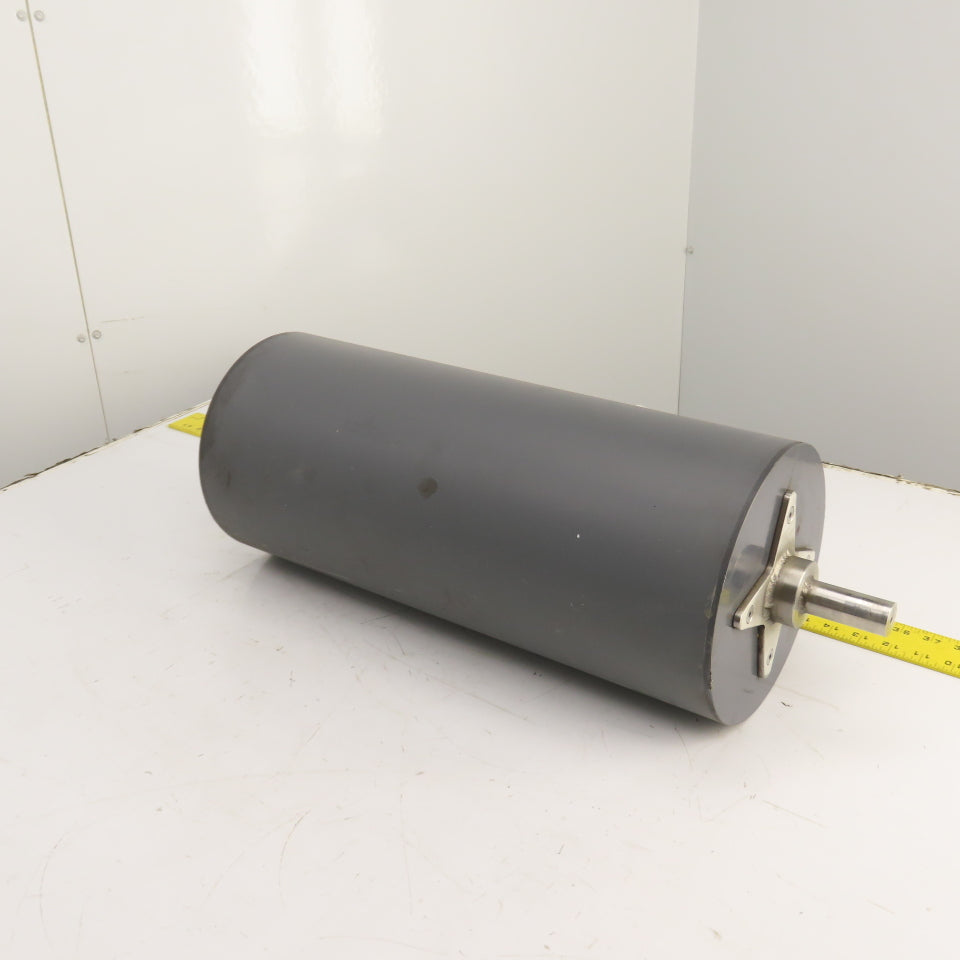 8.5" OD x 19-7/8" Face Gravity Conveyor Plastic Drum Roller 1" Shaft 24-3/8" OAL