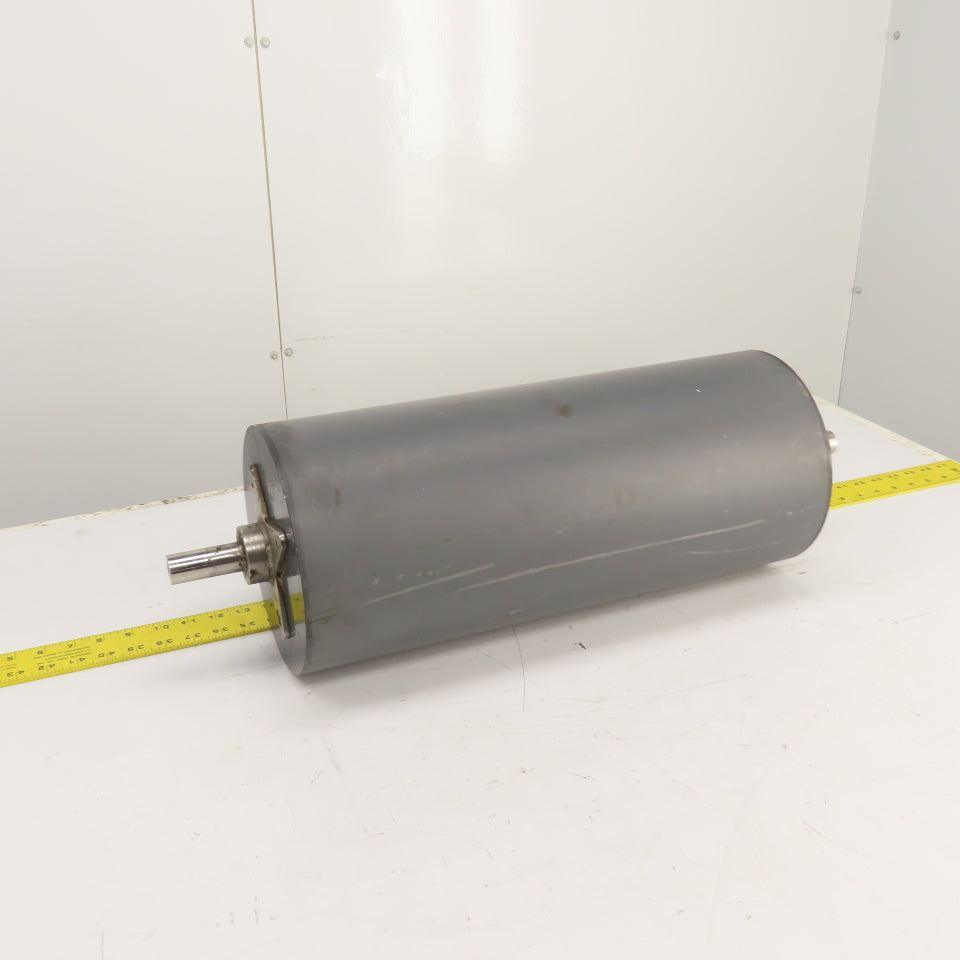 8.5" OD x 19-7/8" Face Gravity Conveyor Plastic Drum Roller 1" Shaft 24-3/8" OAL