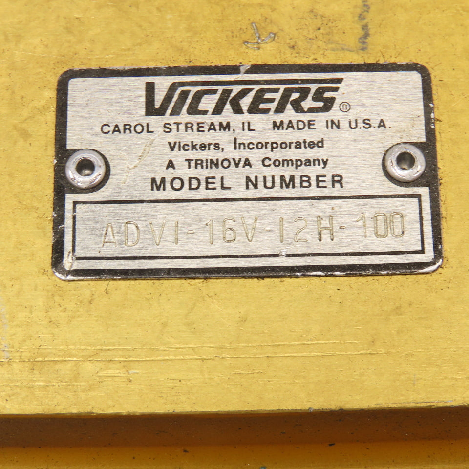 Vickers ADV1-16V-12H-100 Screw In Cartridge Accumulator Dump Valve