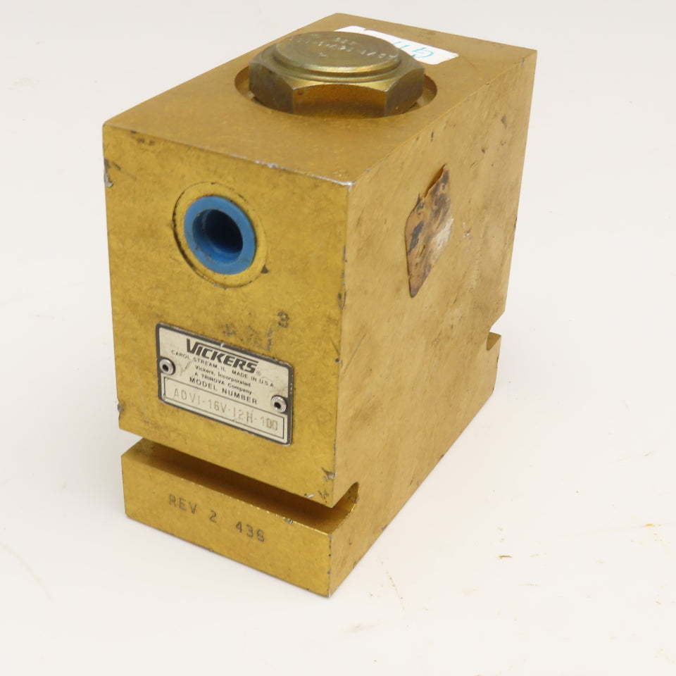 Vickers ADV1-16V-12H-100 Screw In Cartridge Accumulator Dump Valve