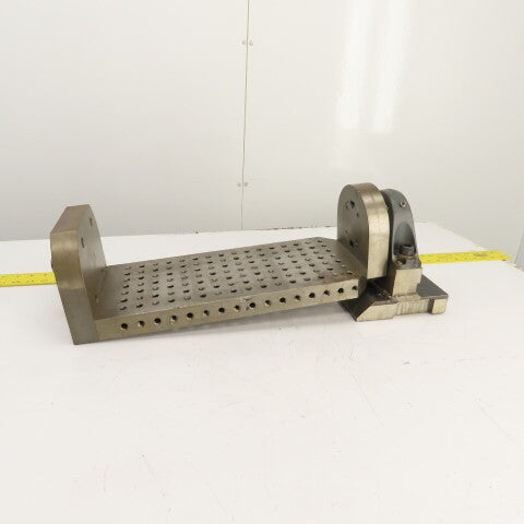 18" x 8" Jig Trunnion Fixture Setup Workholding Plate 137 Threaded Holes