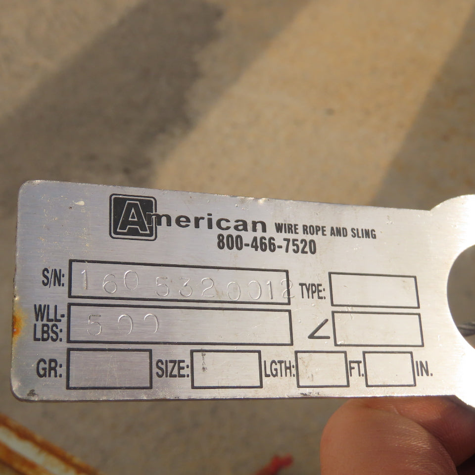 American Wire Rope & Sling 500LBS 6-Point Lifting Spreader Bar Beam 144"L