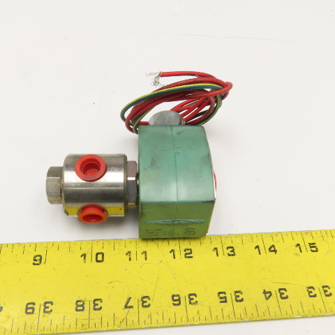 Asco 8210G100 Redhat Solenoid Valve 1/4" NPT 100PSI WOG 110/120V 50/60Hz