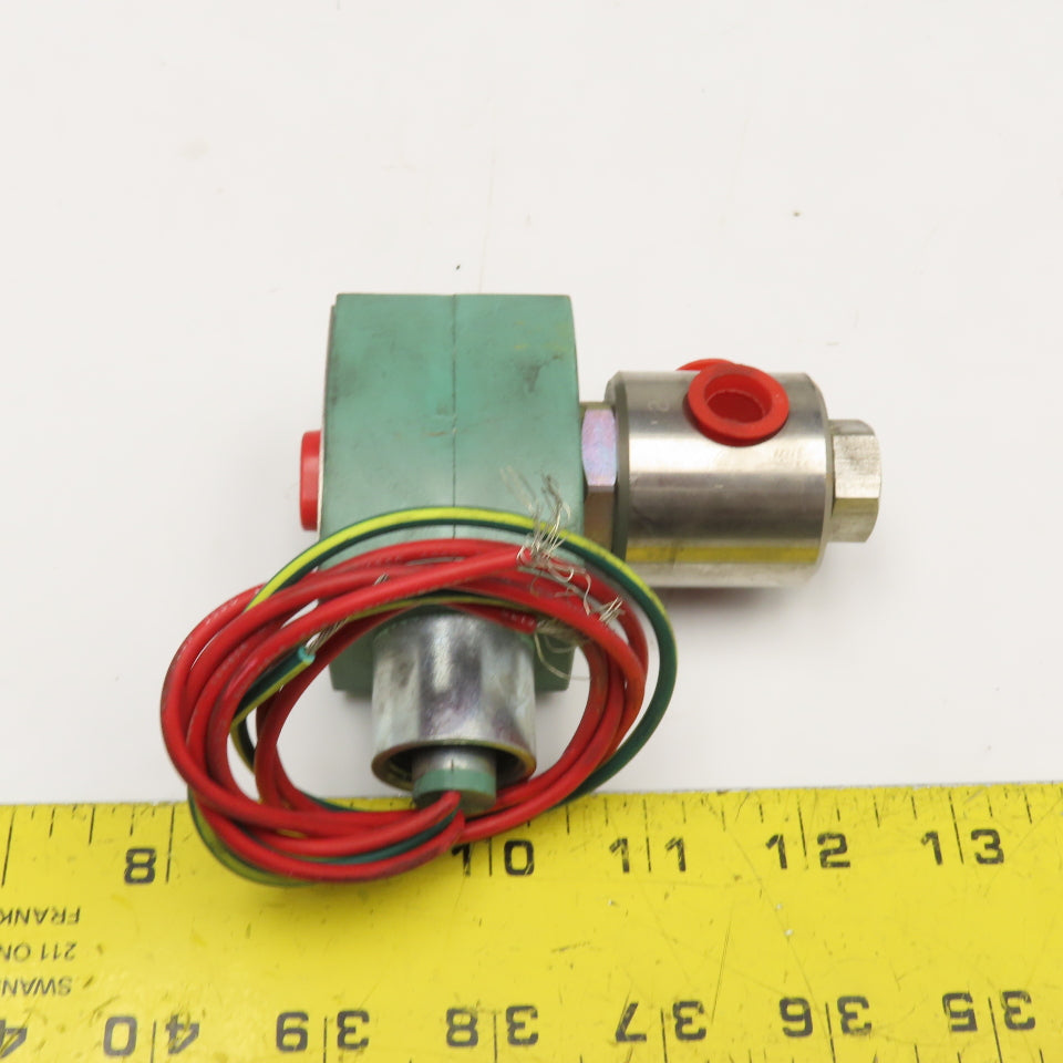 Asco 8210G100 Redhat Solenoid Valve 1/4" NPT 100PSI WOG 110/120V 50/60Hz