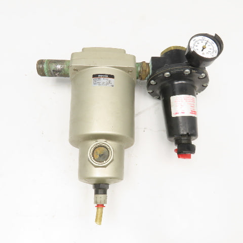SMC AMG550-N10C 1" NPT Compressed Air Drain Catch W/ Pressure Regulator