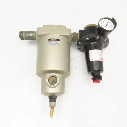 SMC AMG550-N10C 1" NPT Compressed Air Drain Catch W/ Pressure Regulator