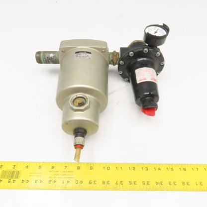 SMC AMG550-N10C 1" NPT Compressed Air Drain Catch W/ Pressure Regulator
