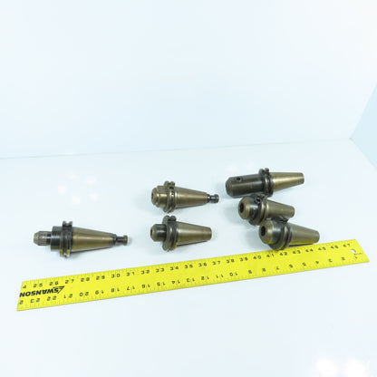 Misc Brands CAT40 Coolant Thru End Mill Tool Holders 3/4", 1/2", 3/8" Lot Of 6