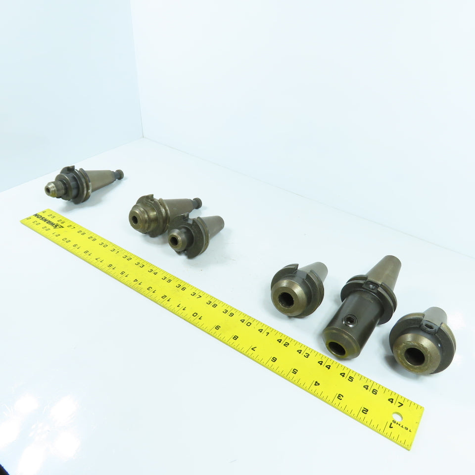 Misc Brands CAT40 Coolant Thru End Mill Tool Holders 3/4", 1/2", 3/8" Lot Of 6