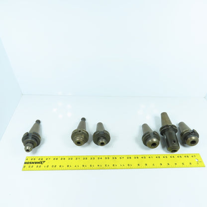 Misc Brands CAT40 Coolant Thru End Mill Tool Holders 3/4", 1/2", 3/8" Lot Of 6