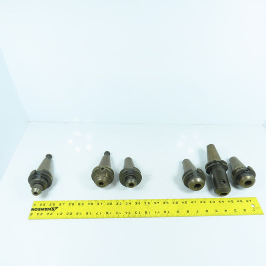 Misc Brands CAT40 Coolant Thru End Mill Tool Holders 3/4", 1/2", 3/8" Lot Of 6