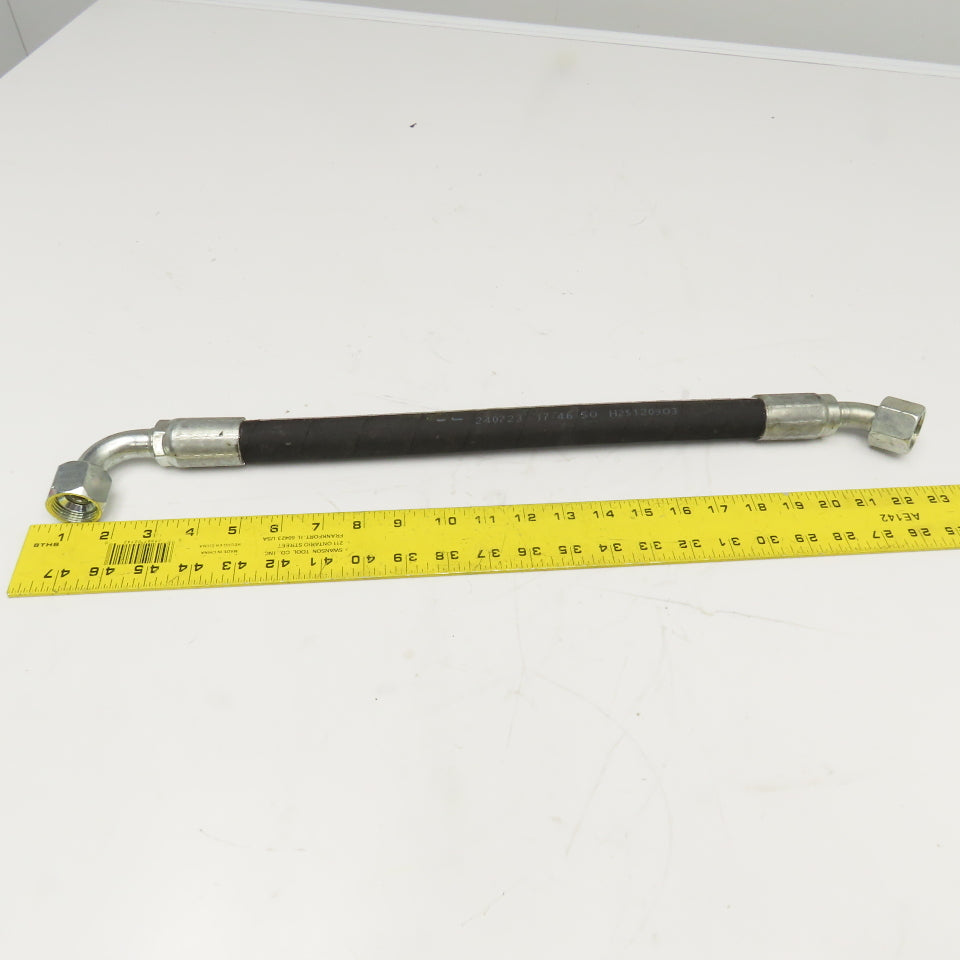 Parker 3/4" (-12) JIC Female Swivel 45° & 90° Elbow Hose Assembly 4000PSI 21"