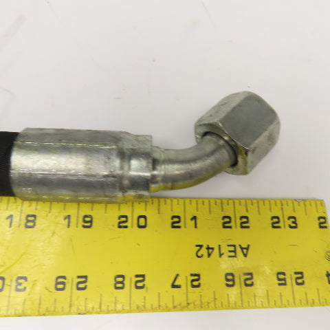 Parker 3/4" (-12) JIC Female Swivel 45° & 90° Elbow Hose Assembly 4000PSI 21"