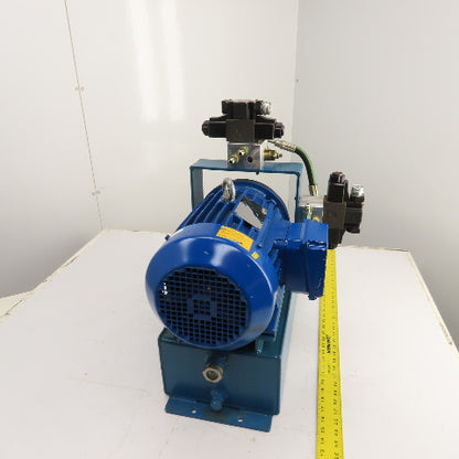 Elektrim 4 Gallon 5HP Hydraulic Power Unit &Valves 230/460V 3PH 1735RPM (NO PUMP