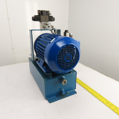 Elektrim 4 Gallon 5HP Hydraulic Power Unit &Valves 230/460V 3PH 1735RPM (NO PUMP