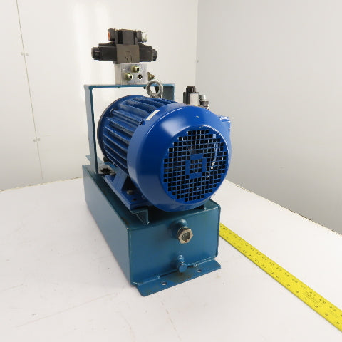 Elektrim 4 Gallon 5HP Hydraulic Power Unit &Valves 230/460V 3PH 1735RPM (NO PUMP