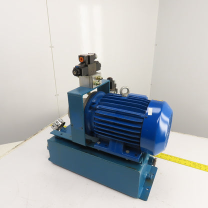 Elektrim 4 Gallon 5HP Hydraulic Power Unit &Valves 230/460V 3PH 1735RPM (NO PUMP