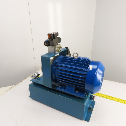 Elektrim 4 Gallon 5HP Hydraulic Power Unit &Valves 230/460V 3PH 1735RPM (NO PUMP