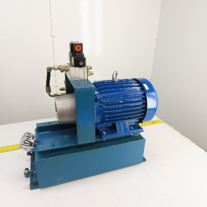 Elektrim 4 Gallon 5HP Hydraulic Power Unit &Valves 230/460V 3PH 1735RPM (NO PUMP