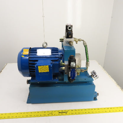 Elektrim 4 Gallon 5HP Hydraulic Power Unit &Valves 230/460V 3PH 1735RPM (NO PUMP
