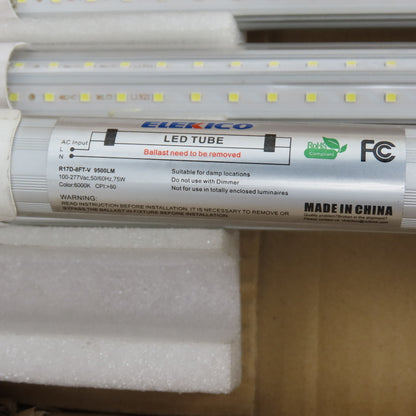 Elekico R17D-8FT-V 8FT Linkable LED Shop Work Light 100-277VAC CCT 6000K Lot/4