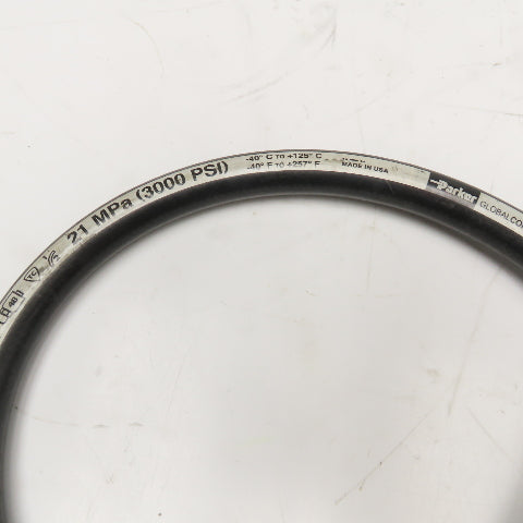 Parker 1/2" (-8) JIC Female Swivel Straight x 90° Ends Hose Assembly 3000PSI 40"