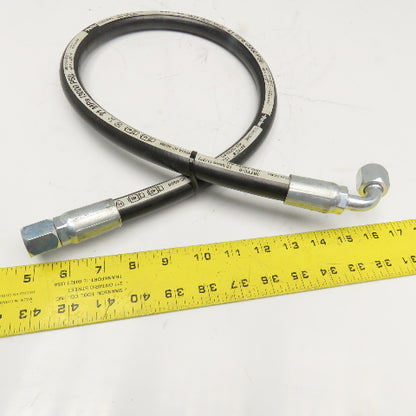 Parker 1/2" (-8) JIC Female Swivel Straight x 90° Ends Hose Assembly 3000PSI 40"