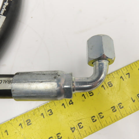 Parker 1/2" (-8) JIC Female Swivel Straight x 90° Ends Hose Assembly 3000PSI 40"