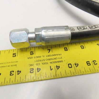 Parker 1/2" (-8) JIC Female Swivel Straight x 90° Ends Hose Assembly 3000PSI 40"