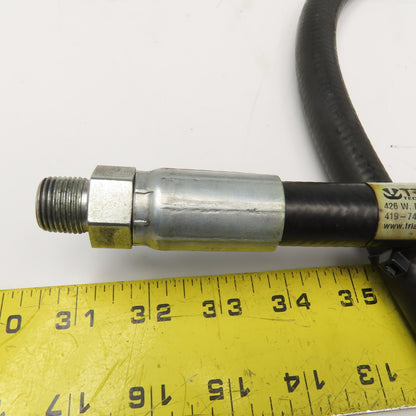 Parker 1/2" (-8) JIC Female Swivel x 3/8" MNPT Hose Assembly 5000PSI 36"