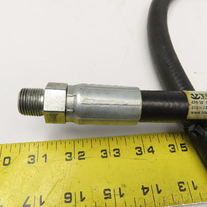 Parker 1/2" (-8) JIC Female Swivel x 3/8" MNPT Hose Assembly 5000PSI 36"