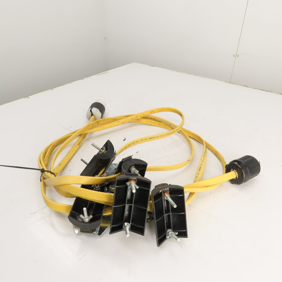 20' Long Festoon Cable Carrier Travel System Kit 14AWG 4-Conductor 600V W/ Plugs