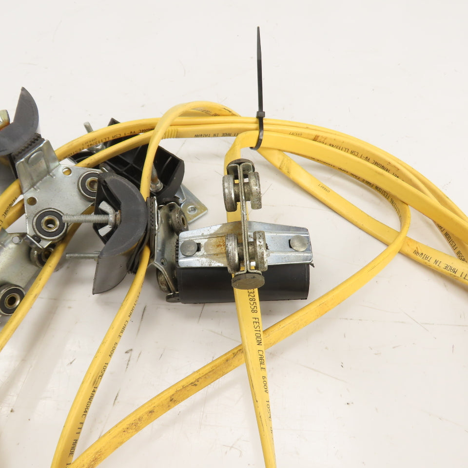 20' Long Festoon Cable Carrier Travel System Kit 14AWG 4-Conductor 600V W/ Plugs
