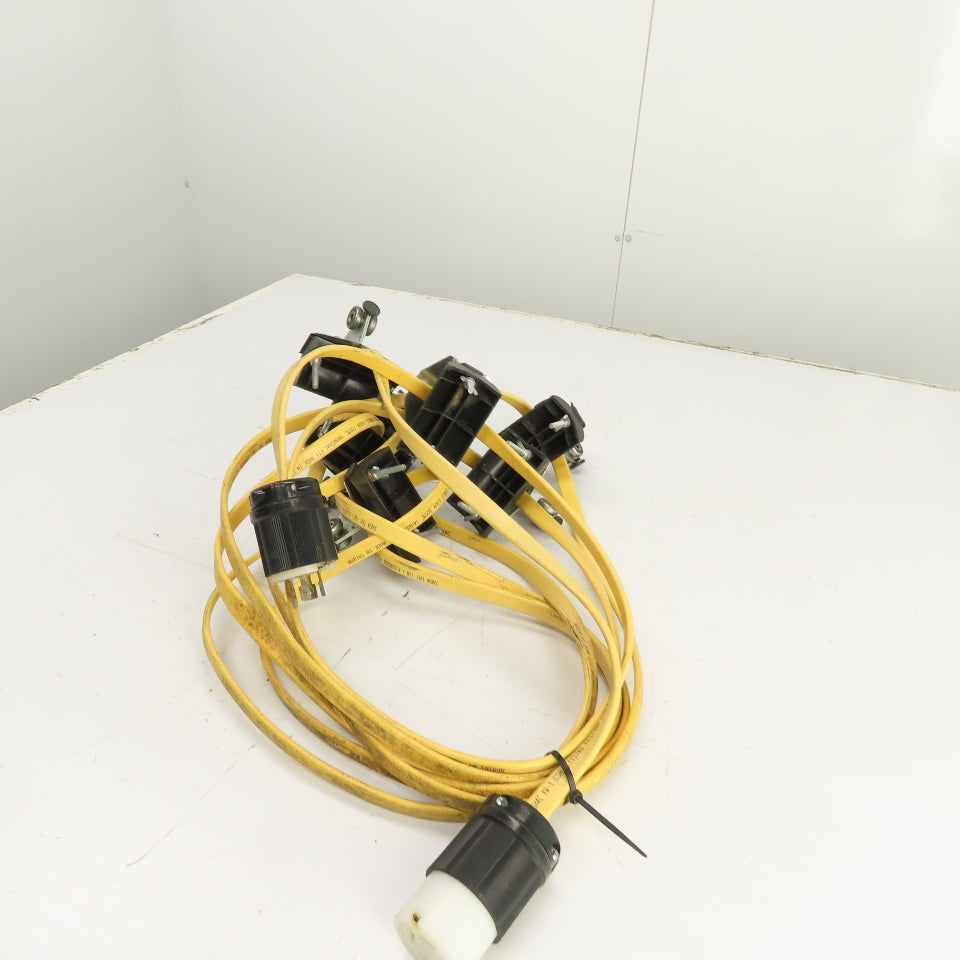 30' Long Festoon Cable Carrier Travel System Kit 14AWG 4-Conductor 600V W/ Plugs