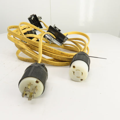 30' Long Festoon Cable Carrier Travel System Kit 14AWG 4-Conductor 600V W/ Plugs