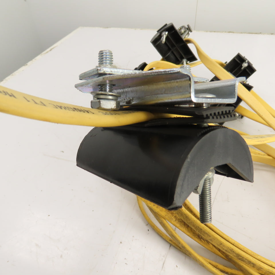 30' Long Festoon Cable Carrier Travel System Kit 14AWG 4-Conductor 600V W/ Plugs