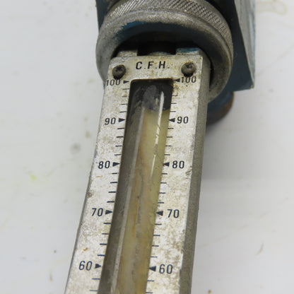 Waukee MV-6 Flow Meter 80SIG 70°F Temp 1.0SG 0-100CFH Air