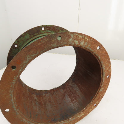 12" x 12" Flanged Steel Pipe Duct Coupling Connector Adapter 8-1/2" Long