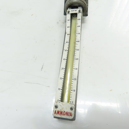 Waukee MV-5 Flow Meter 80SIG 70°F Temp .59SG 0-100CFH Ammonia