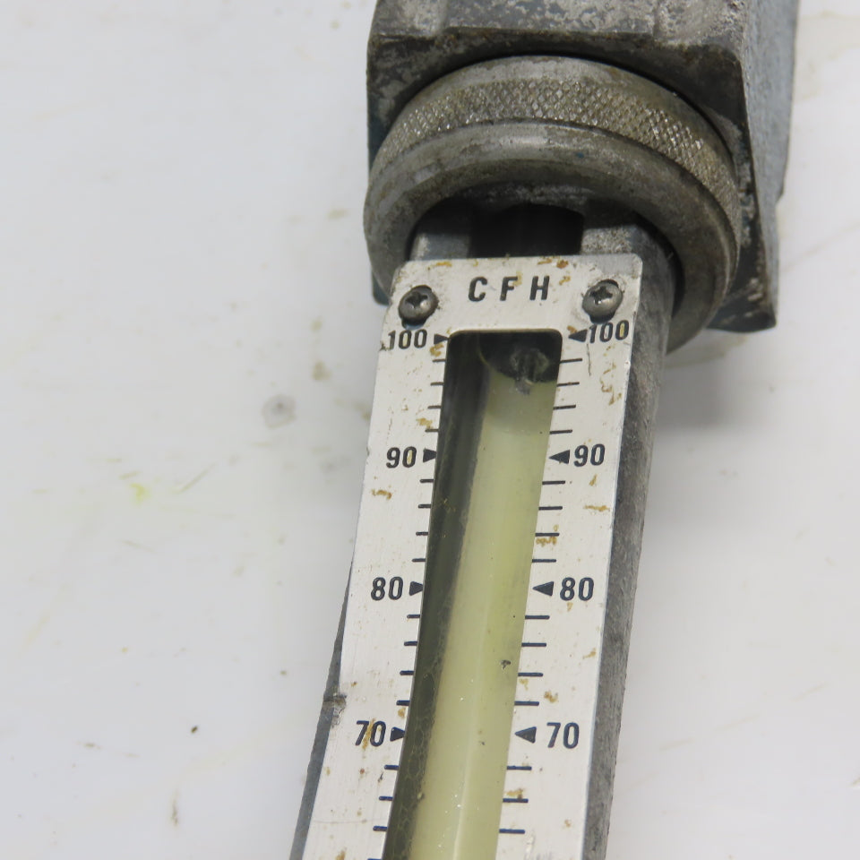 Waukee MV-5 Flow Meter 80SIG 70°F Temp .59SG 0-100CFH Ammonia
