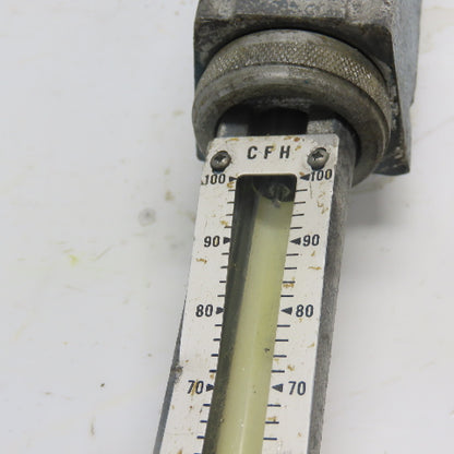 Waukee MV-5 Flow Meter 80SIG 70°F Temp .59SG 0-100CFH Ammonia