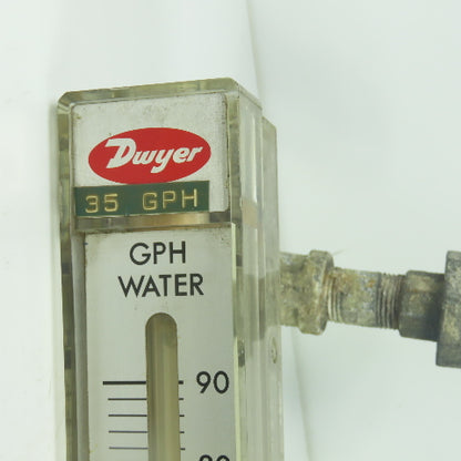 Dwyer Flow Meter 0-90GPH Water 240KPA 35PSIG 130°F Max