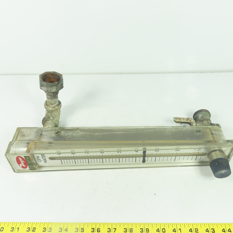 Dwyer Flow Meter 0-90GPH Water 240KPA 35PSIG 130°F Max