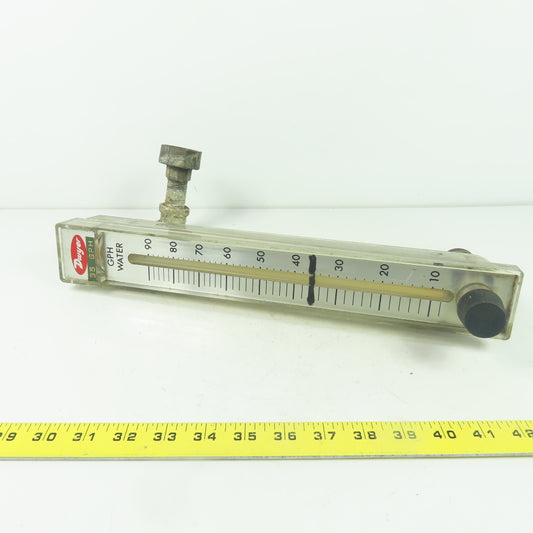 Dwyer Flow Meter 0-90GPH Water 240KPA 35PSIG 130°F Max
