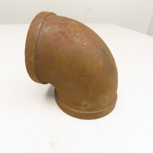 4" NPT Black Iron Pipe 90° Elbow USA