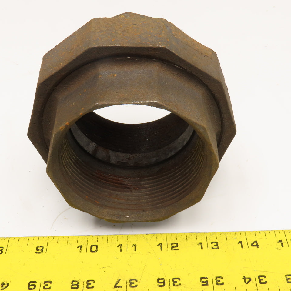 Grinnell 3" NPT Black Iron Pipe Union CL 150